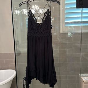 Free People lace top dress with adjustable straps. Size small